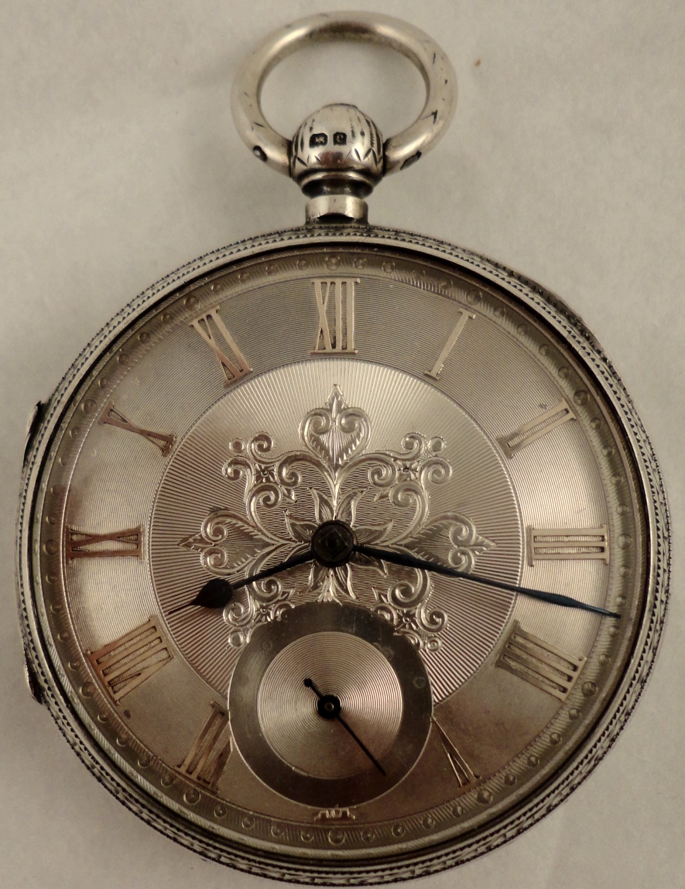Glasgow antique silver dial fusee pocket watch Ian Burton Antique Clocks